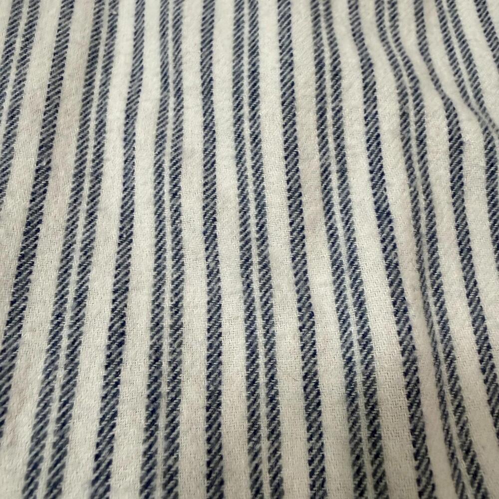 Lee Valley Ireland Grandfather Shirt Mens XL Blue Striped The Orig Flannel - Picture 6 of 6